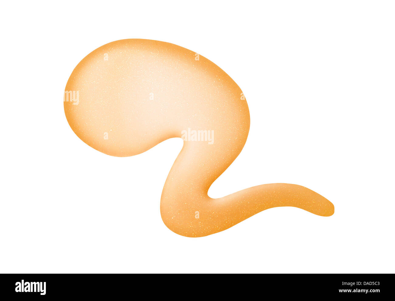 Giallo arancione crema gel olio tagliare su sfondo bianco Foto Stock