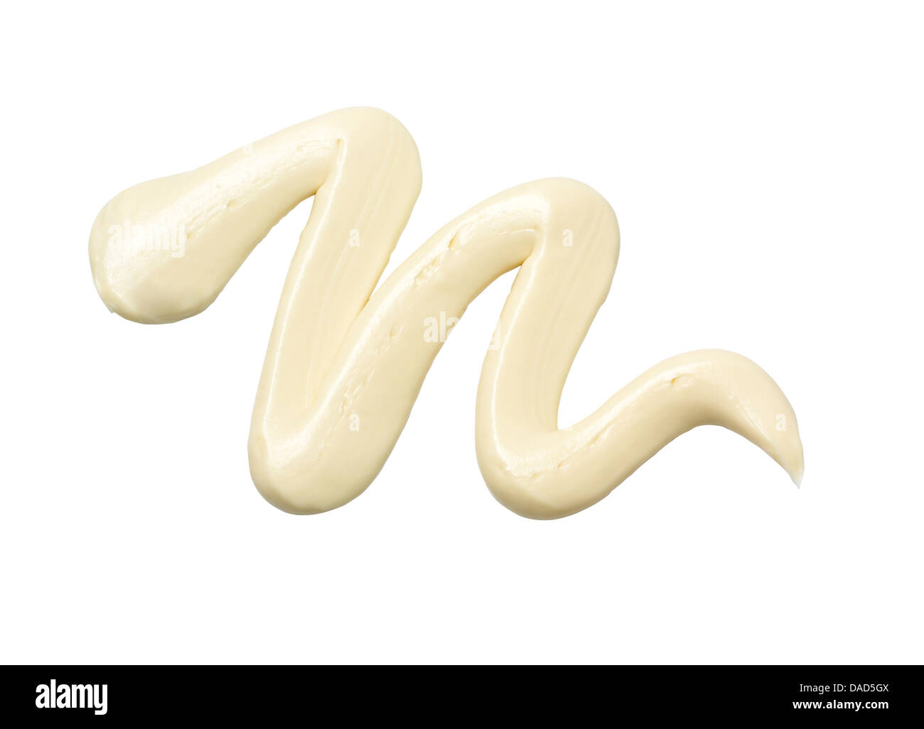 Giallo arancione crema gel olio tagliare su sfondo bianco Foto Stock