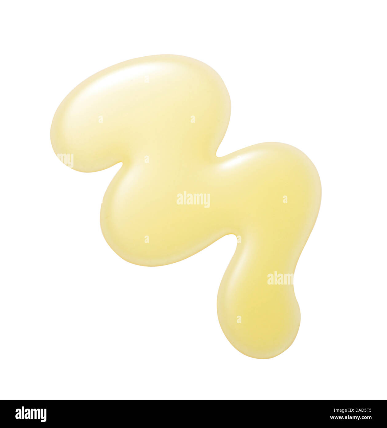 Giallo arancione crema gel olio tagliare su sfondo bianco Foto Stock