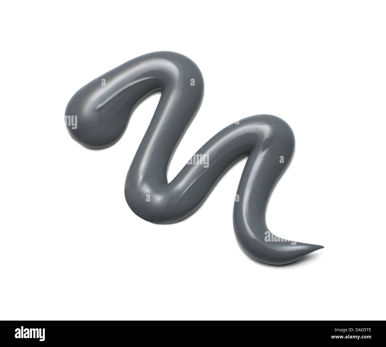 Grigio fango di bellezza crema gel ritagliato su uno sfondo bianco Foto Stock