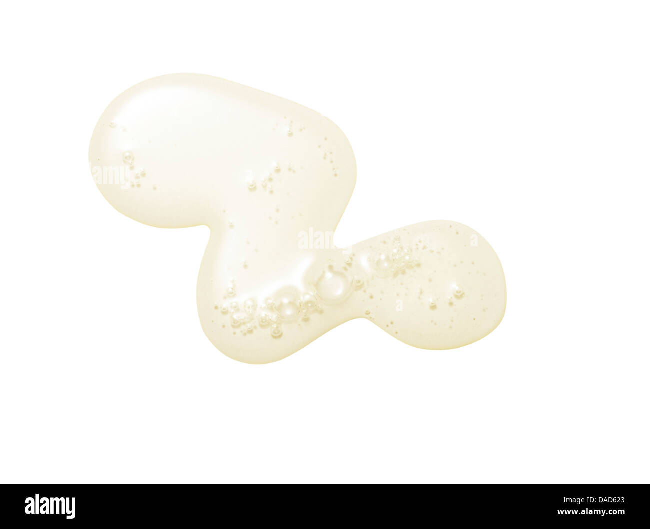 Giallo arancione crema gel olio tagliare su sfondo bianco Foto Stock