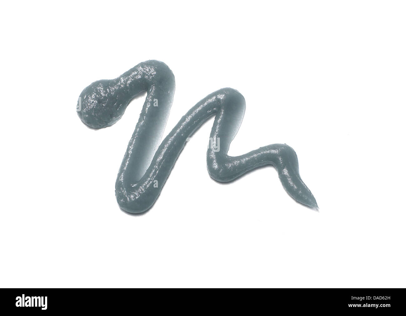 Bellezza grigio crema gel ritagliato su uno sfondo bianco Foto Stock