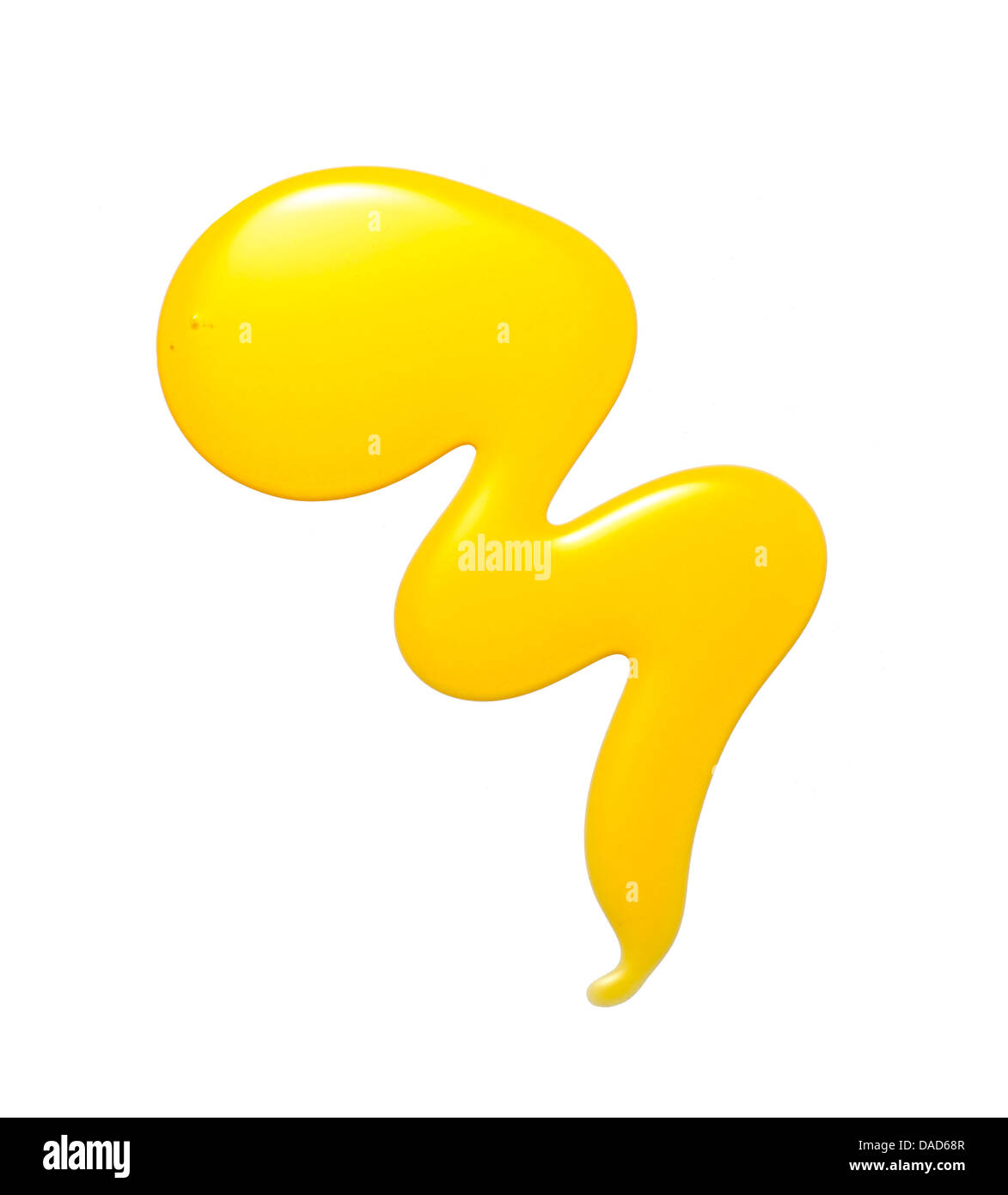 Giallo arancione crema gel olio tagliare su sfondo bianco Foto Stock