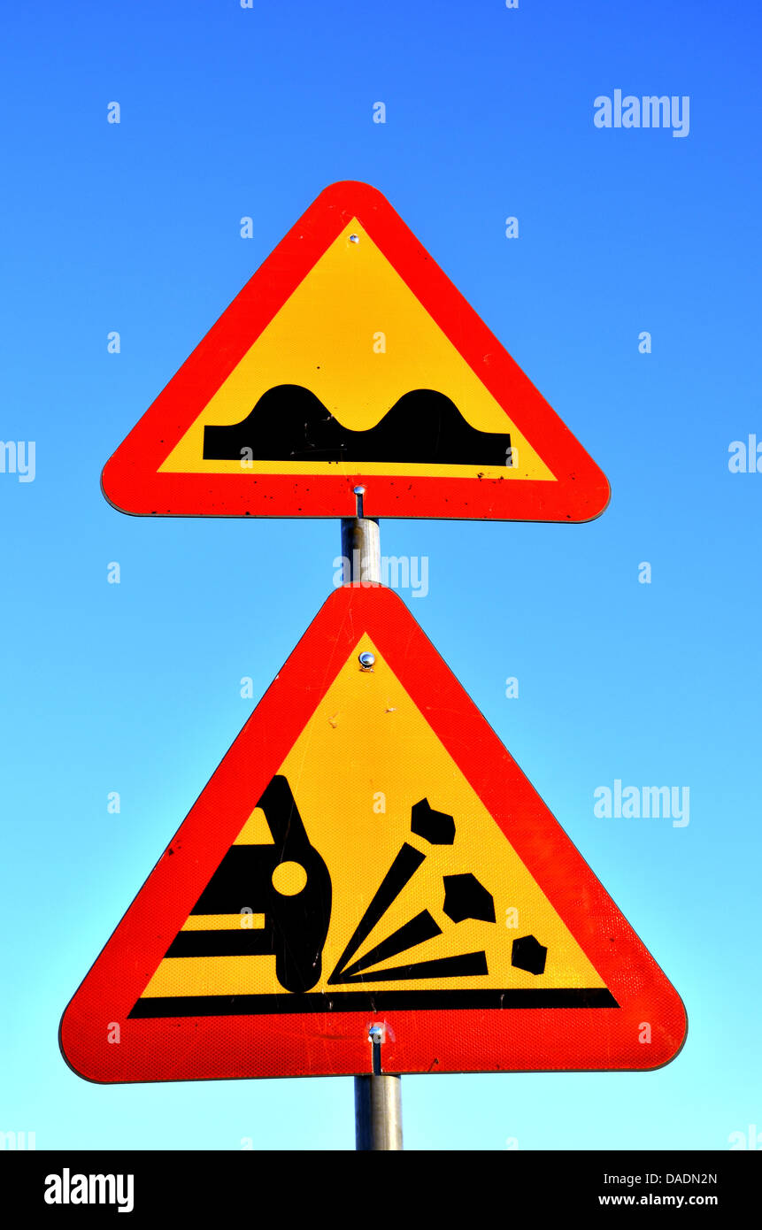 Gli urti e le pietre volanti Foto Stock