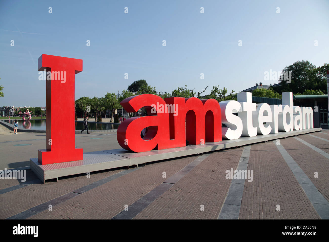 Amsterdam.Io amo Amsterdam.tourism.bicycle.bicycles.summer.rembrandt.rijksmuseum.netherlands. Foto Stock