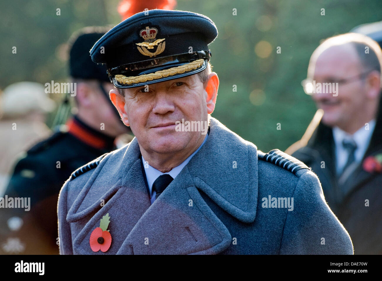 Airforce- e Marine addetto del Regno Unito e in Irlanda del Nord il colonnello Julian Andrews visite Suedwestkirchof il cimitero in occasione della Giornata Nazionale od il lutto in Stahnsdorf, Brandeburgo, Germania, 13 novembre 2011. Foto: Robert Schlesinger Foto Stock