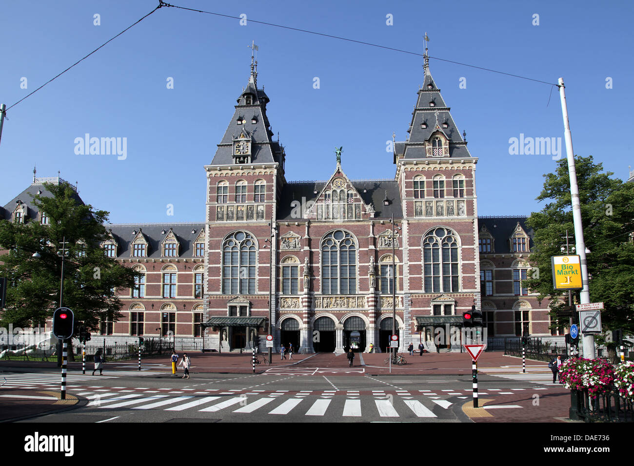 Rijksmuseum Amsterdam dell'architetto olandese Pierre Cuypers Weteringschans.Amsterdam, Paesi Bassi, Nord Olanda.Rembrandt.van Gogh.Vermeer. Foto Stock