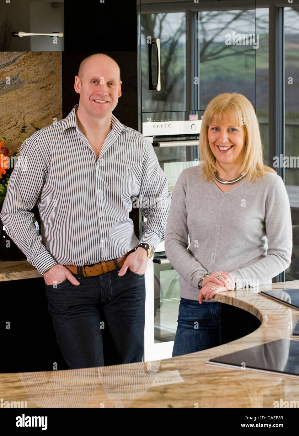 Ritratto di Coppia sorridente Foto Stock