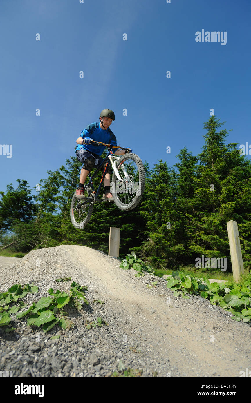 Mountain bike a Gisburn Forest Foto Stock