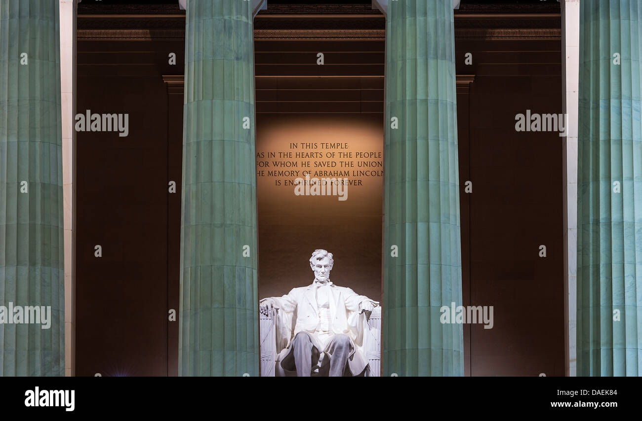 Il Lincoln Memorial, Washington DC, Stati Uniti d'America Foto Stock