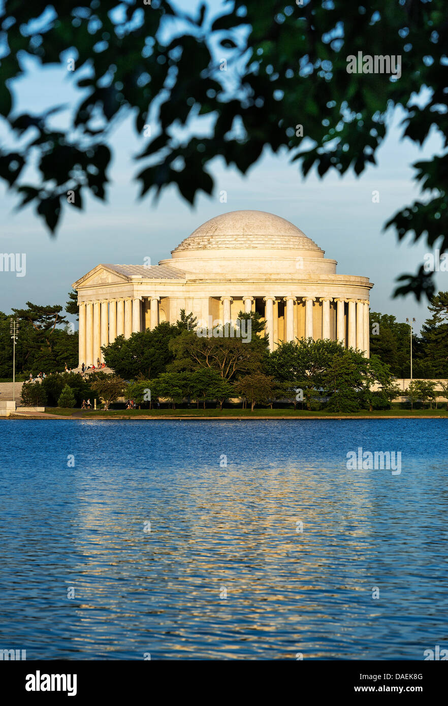 Esterno, Jefferson Memorial, Washington DC, Stati Uniti d'America Foto Stock