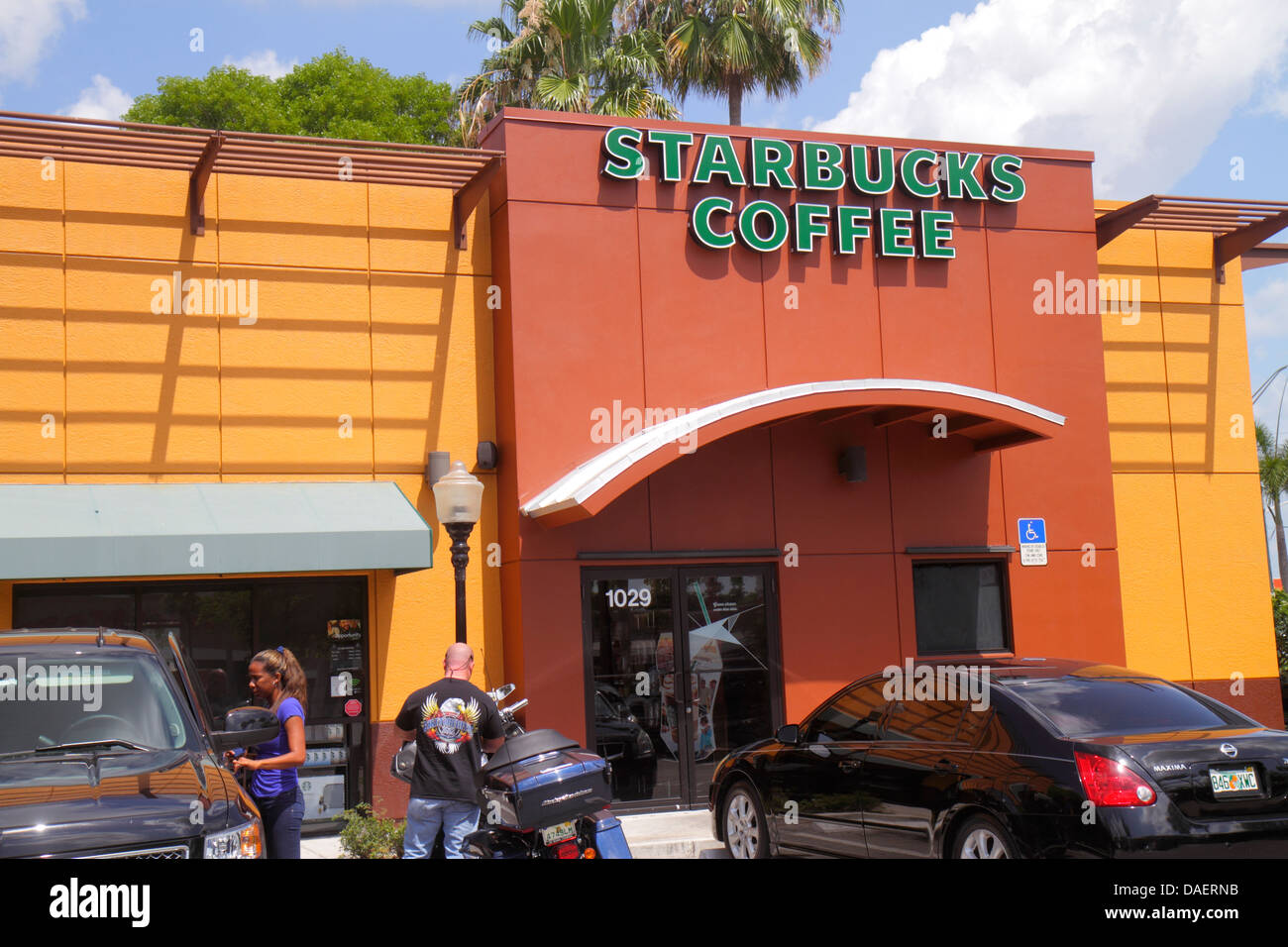 Miami Florida,Homestead,Starbucks Coffee,barista,cafe,fronte,ingresso,visitatori viaggio viaggio turismo turistico punto di riferimento cultura cultura cultura Foto Stock