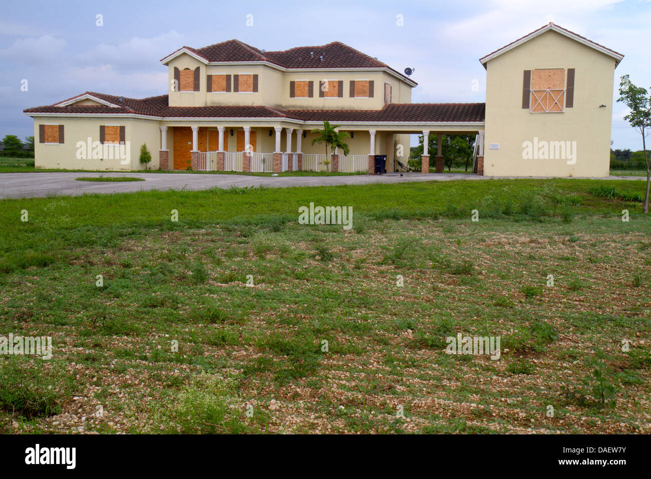 Miami Florida,Homestead,Redland,villa,casa case casa case case residenza,casa,residence,imbarcato,vacante,immobiliare,abbandonato,vuoto,crisi,b Foto Stock