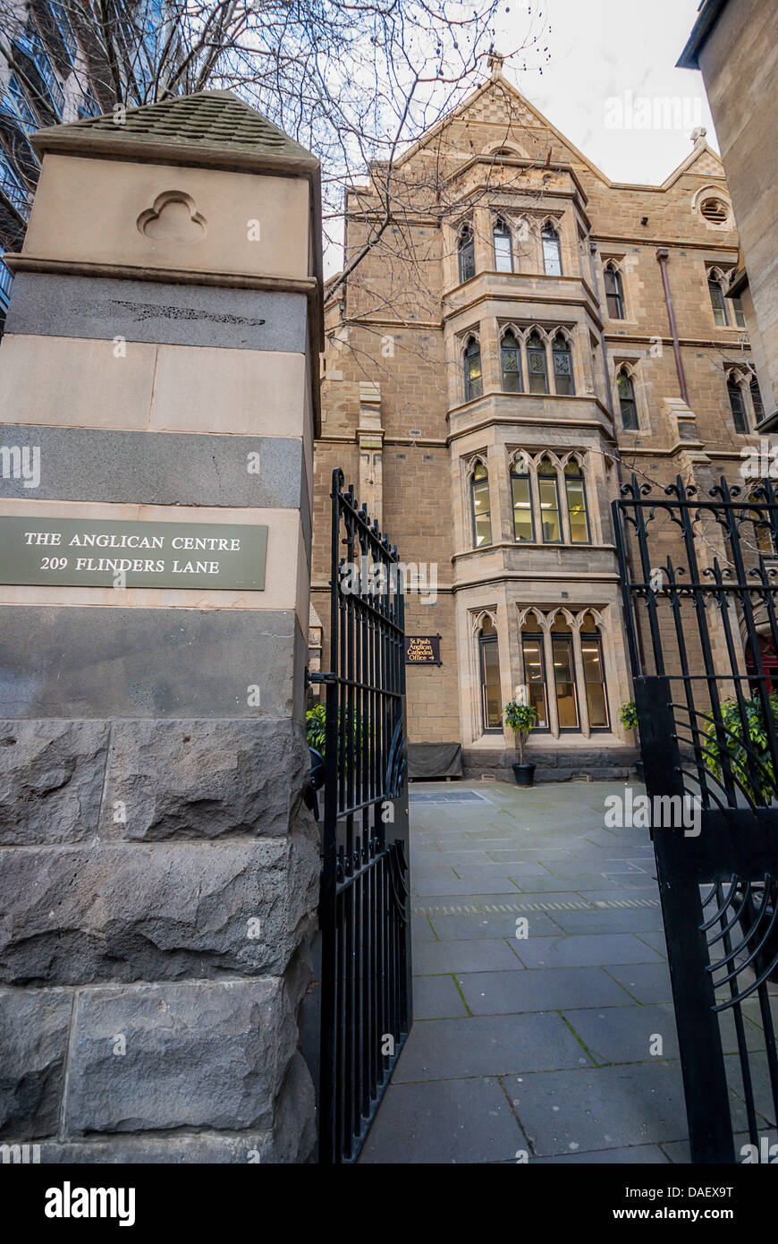 Centro Anglicano in Flinders Lane downtown Melbourne, Australia. Foto Stock