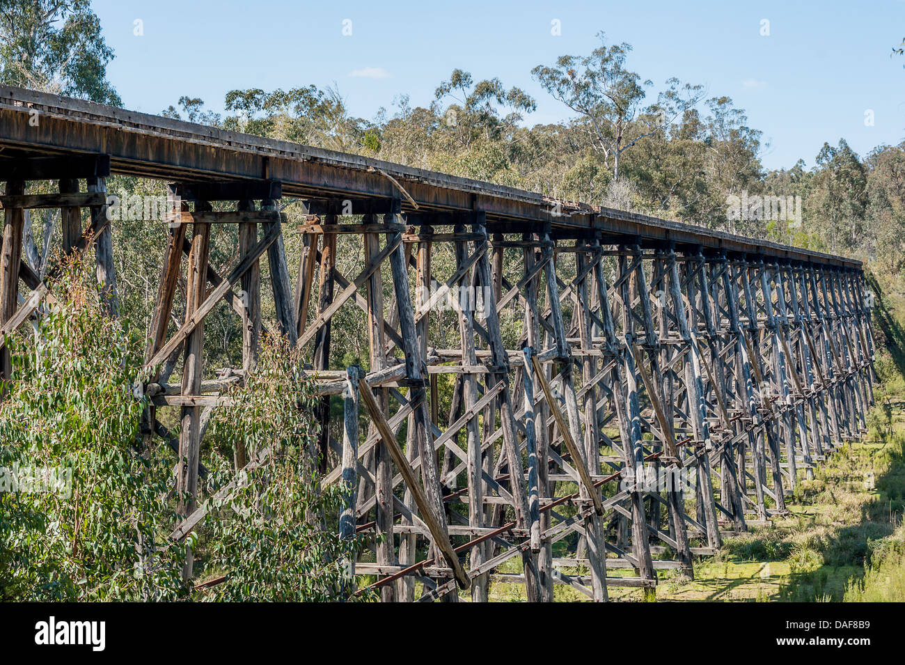 La Stony Creek ponte a traliccio, la più grande struttura del suo genere nel sud del mondo. Foto Stock