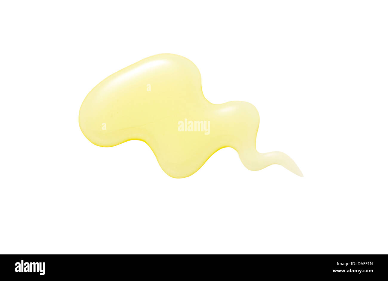 Giallo arancione crema gel olio tagliare su sfondo bianco Foto Stock