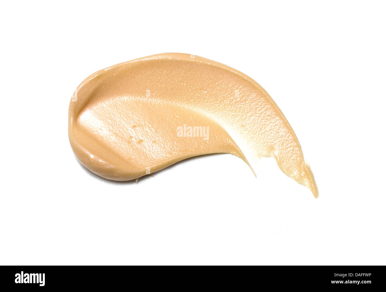 Giallo arancione crema gel olio tagliare su sfondo bianco Foto Stock