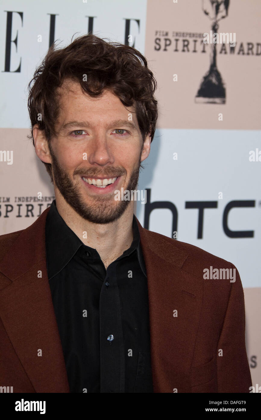 American alpinista Aron Ralston arriva alla XXVI edizione Spirit Awards in una tenda sulla spiaggia di Santa Monica a Los Angeles, Stati Uniti d'America, il 26 febbraio 2011. Foto: Hubert Boesl Foto Stock