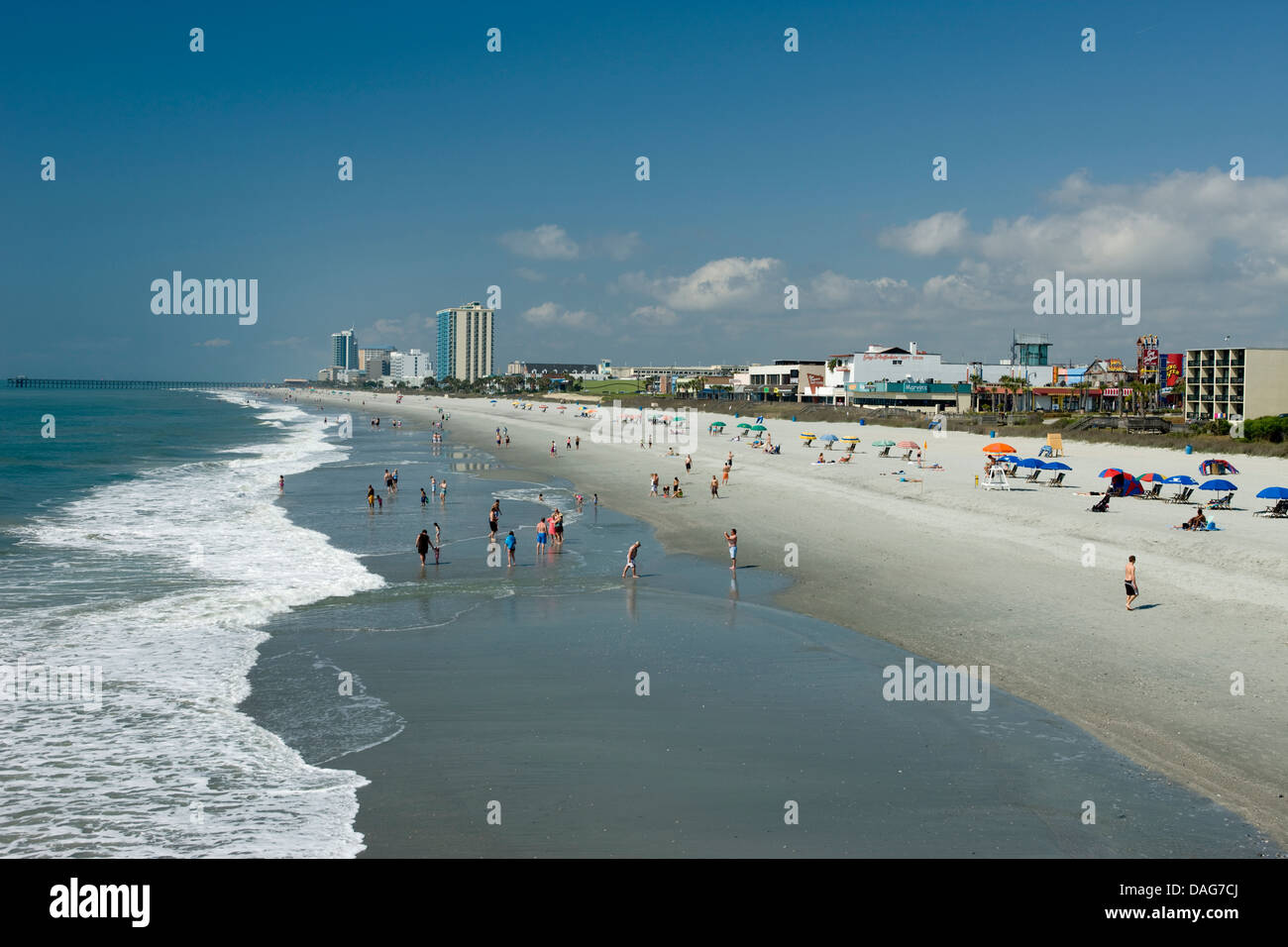 WATERFRONT SKYLINE DOWNTOWN Myrtle Beach South Carolina USA Foto Stock