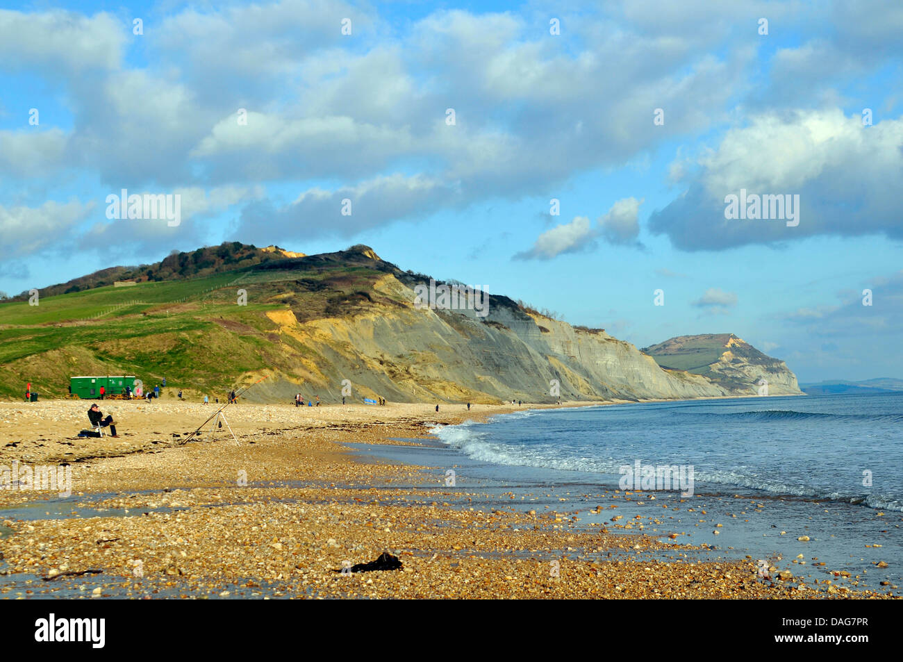 Jurassic Coast, canale inglese costa, Regno Unito, Inghilterra, Devon, Charmouth Foto Stock