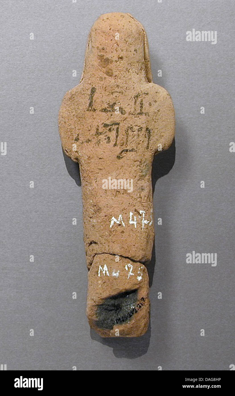 Shabti con iscrizione ieratico LACMA M.80.202.217 Foto Stock