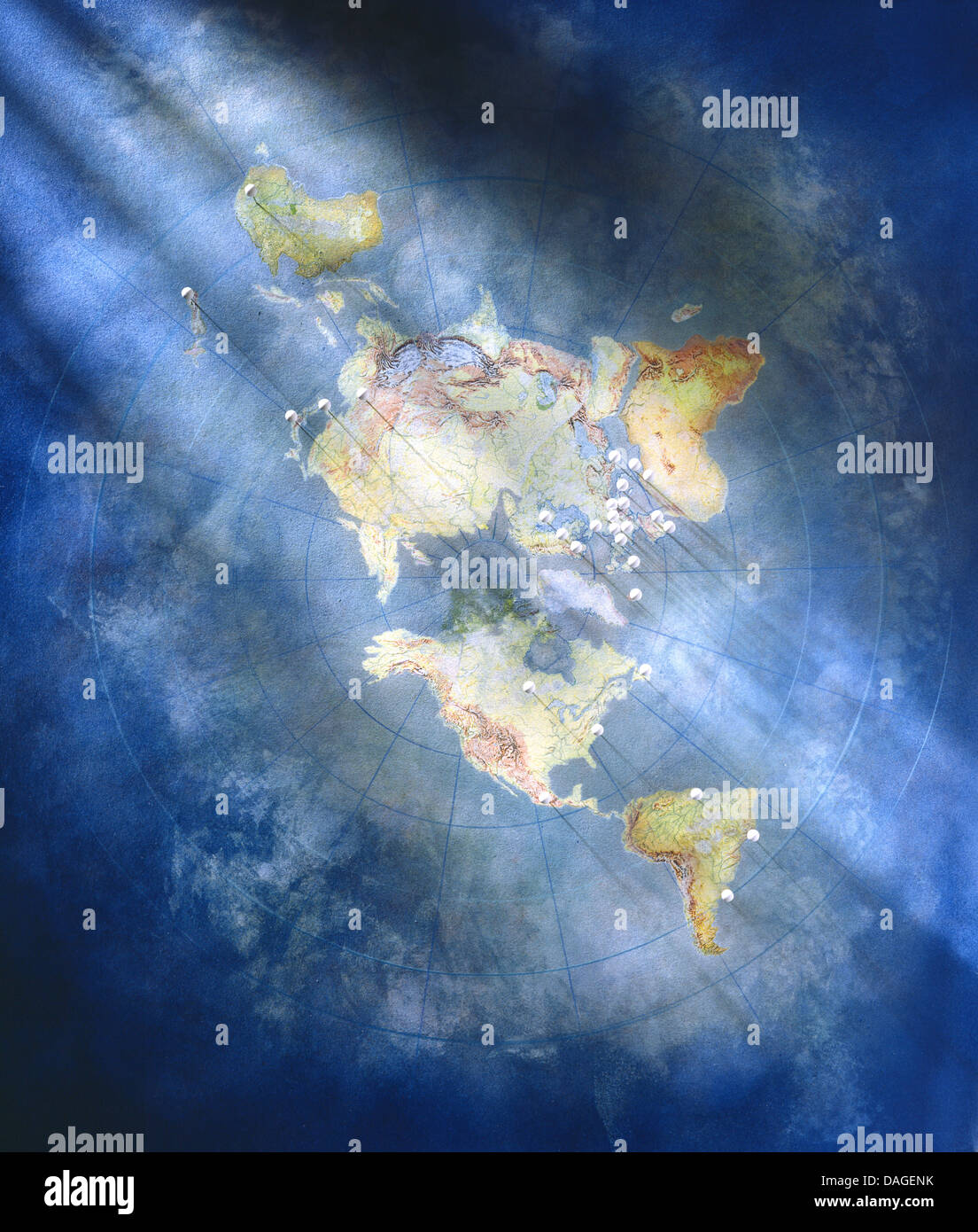 Mappa verniciato Foto Stock