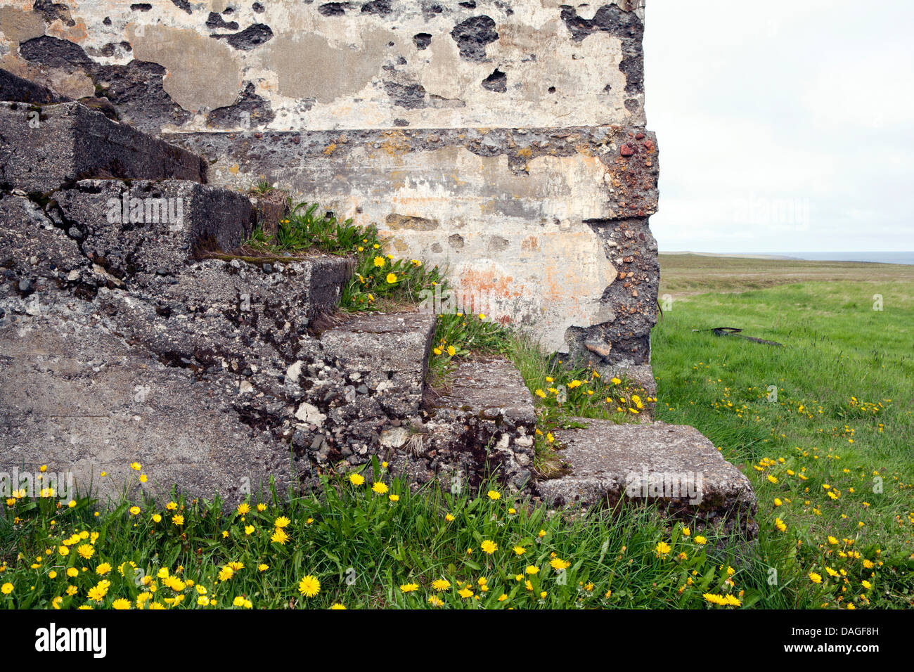 Scale di casa Abadoned - Dagverdara, Penisola Snaefellsnes - West Islanda Foto Stock