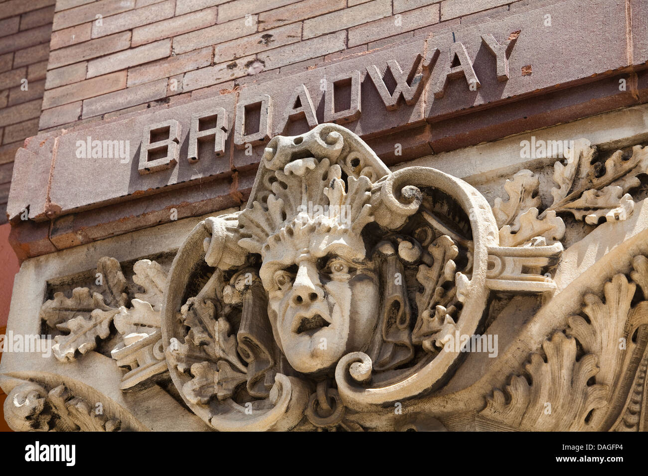 Nord Broadway Street è visto nella storica terza Ward di Milwaukee Foto Stock