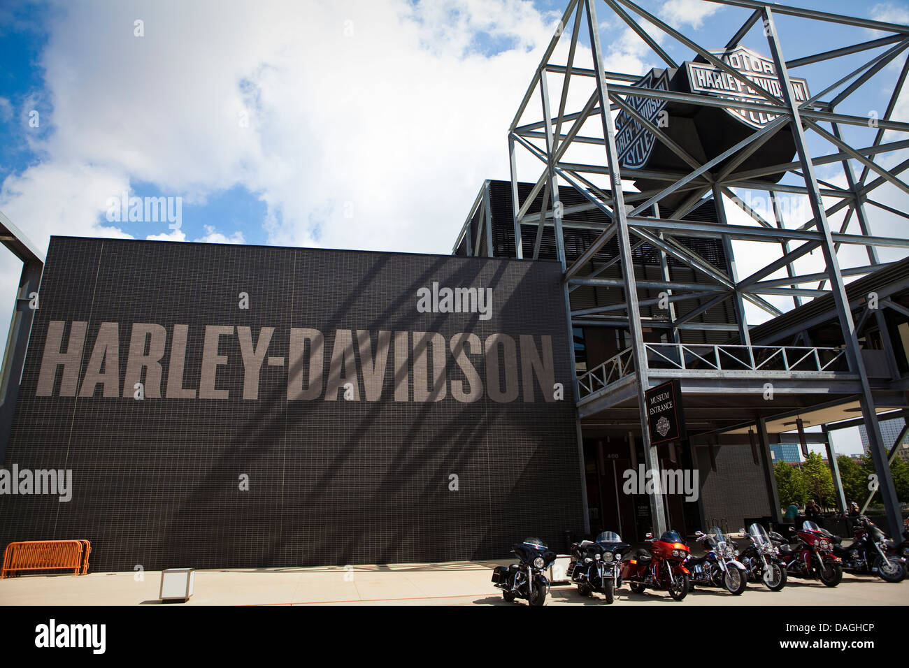 Museo Harley-Davidson è visto in Milwaukee Foto Stock