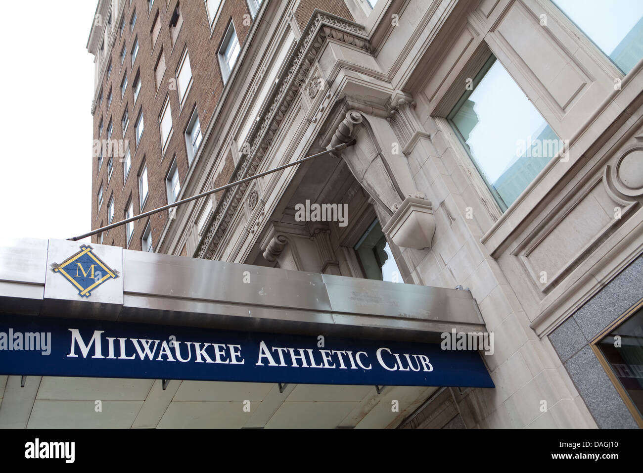 Il Milwaukee Athletic Club è visto in Milwaukee Foto Stock