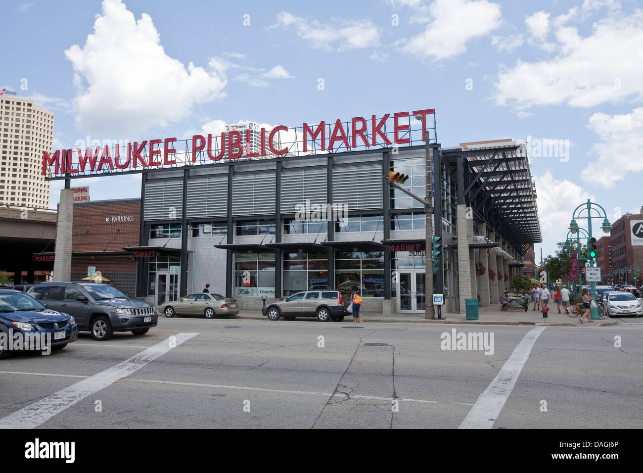 Milwaukee Public Market è visto in Milwaukee Foto Stock