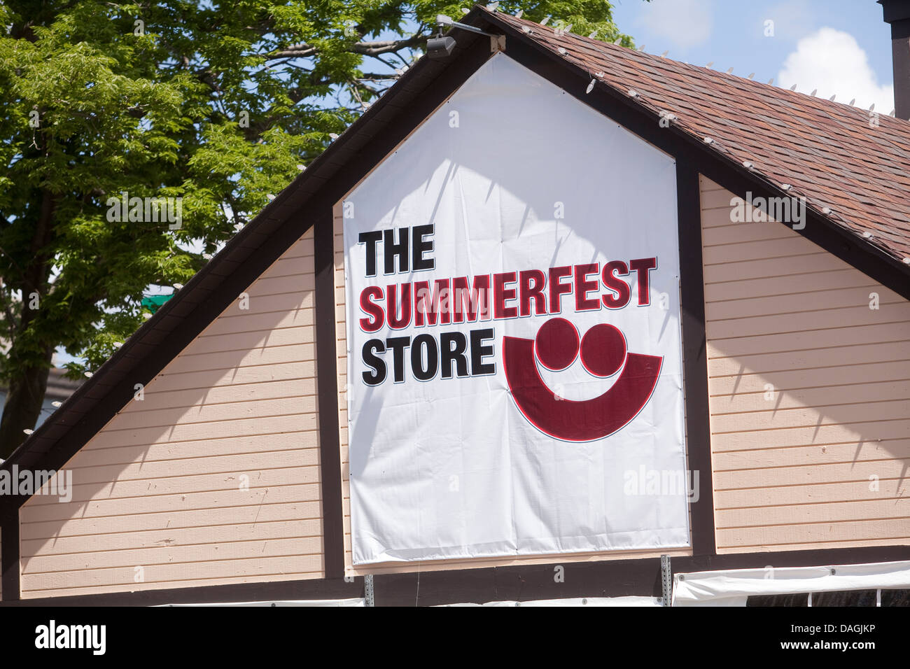 Il Summerfest store è visto in un bar sul Henry W. Maier Festival Park (Summerfest Grounds) in Milwaukee Foto Stock