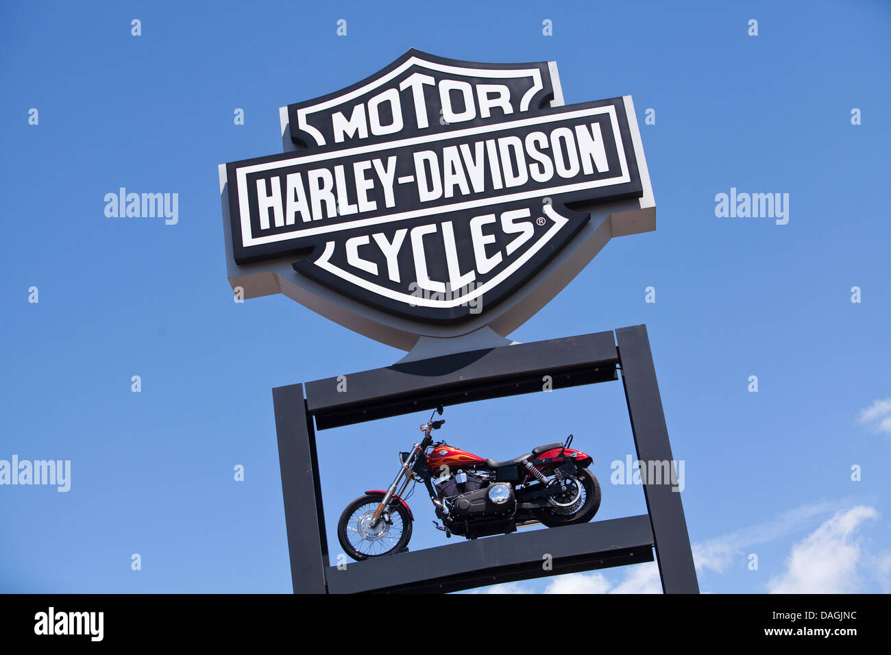 La Harley-Davidson Roadhouse stadio è visto sul Henry W. Maier Festival Park (Summerfest Grounds) in Milwaukee Foto Stock