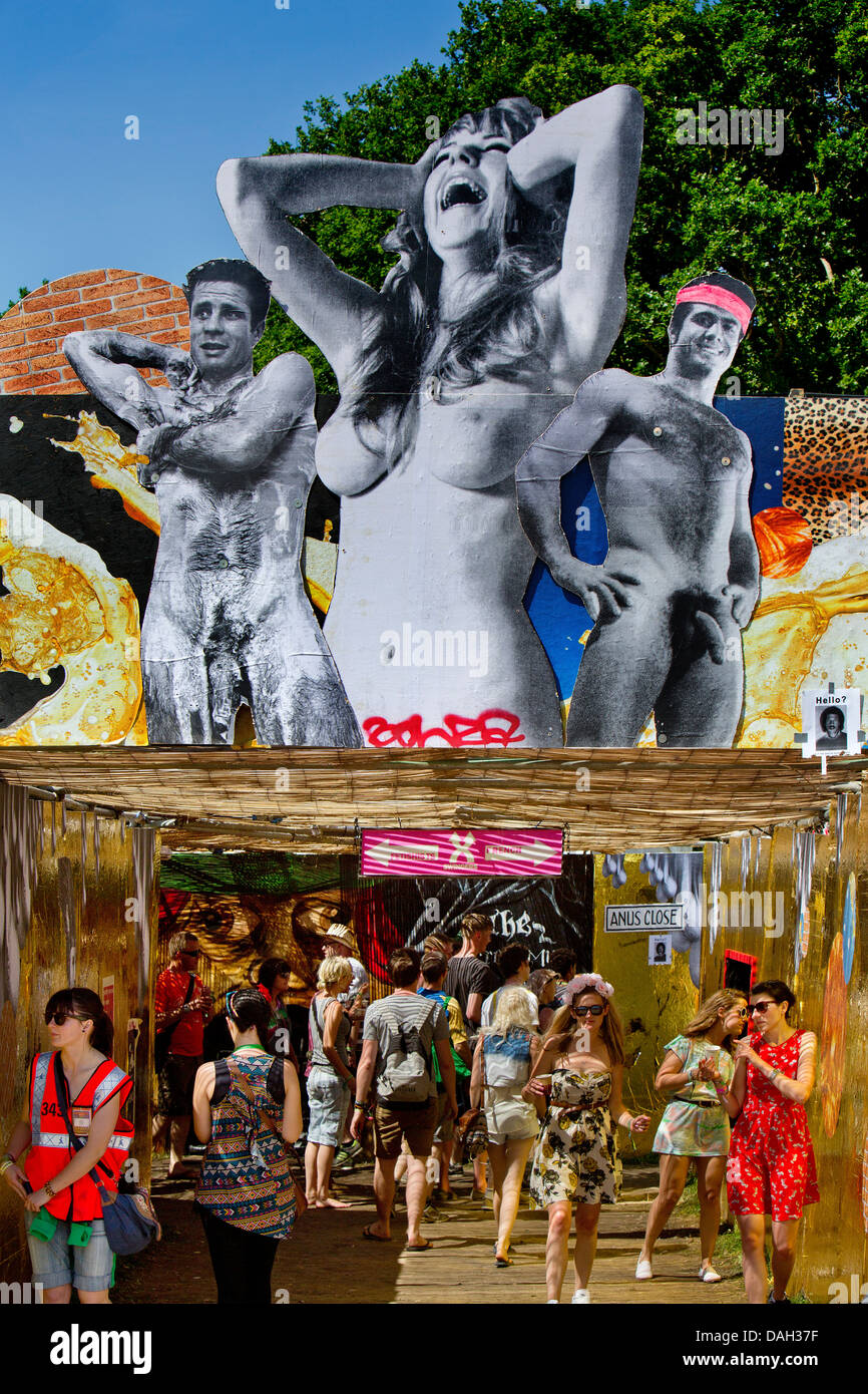 Shangri-La a Glastonbury Festival, Somerset, Inghilterra, Regno Unito Foto Stock