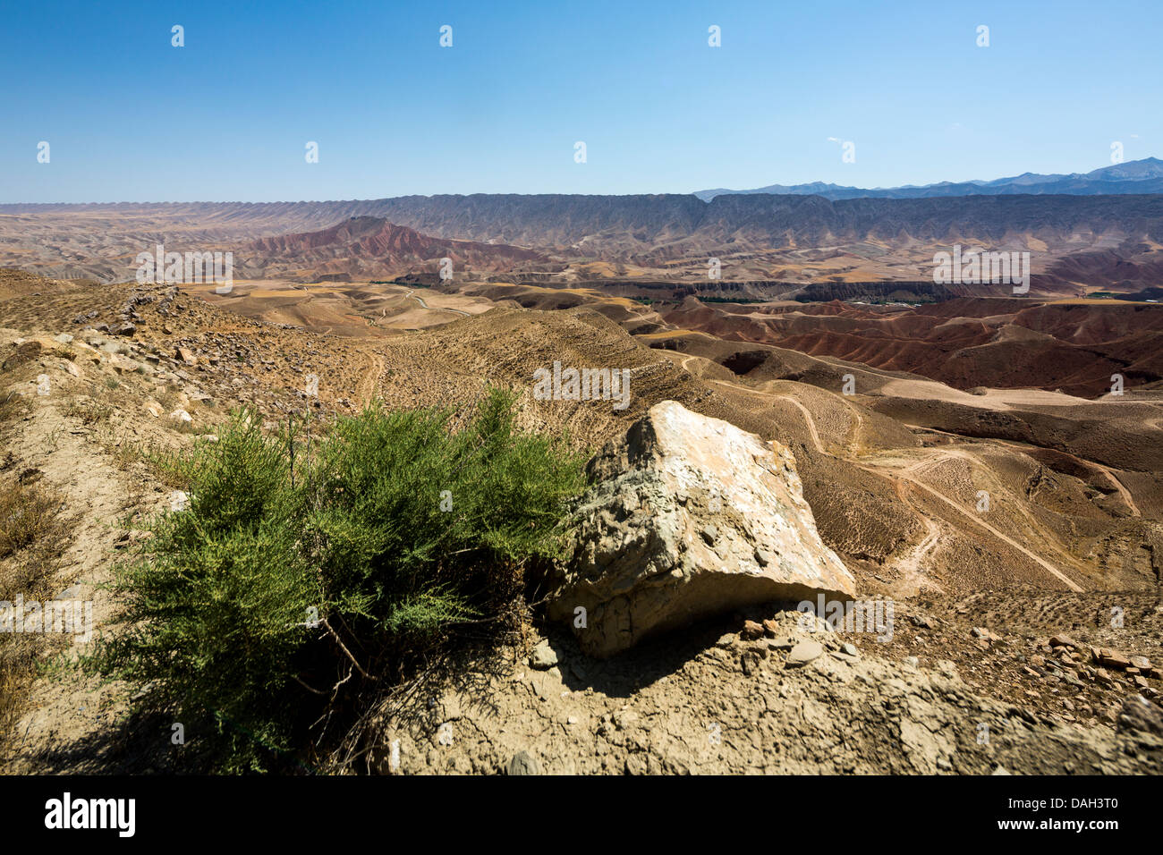 Vista della fortezza naturale di Kalat-e Naderi, Khurasan, Iran Foto Stock