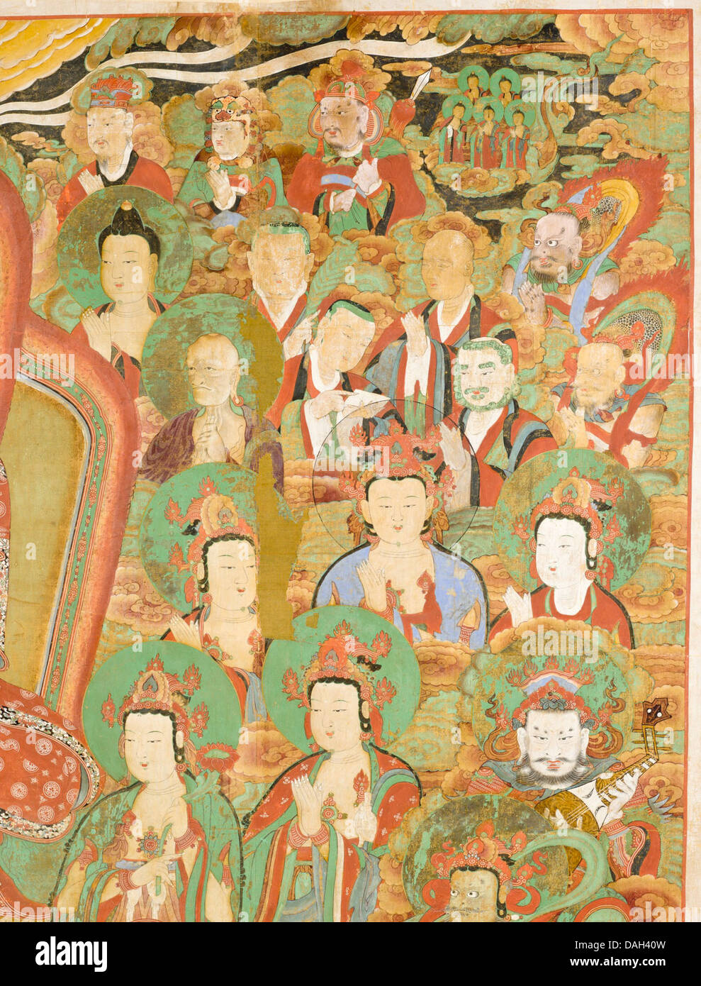 Seokgamoni Buddha Shakyamuni () la predicazione al gruppo sul picco di avvoltoio LACMA AC1998.268.1 (5 di 11) Foto Stock