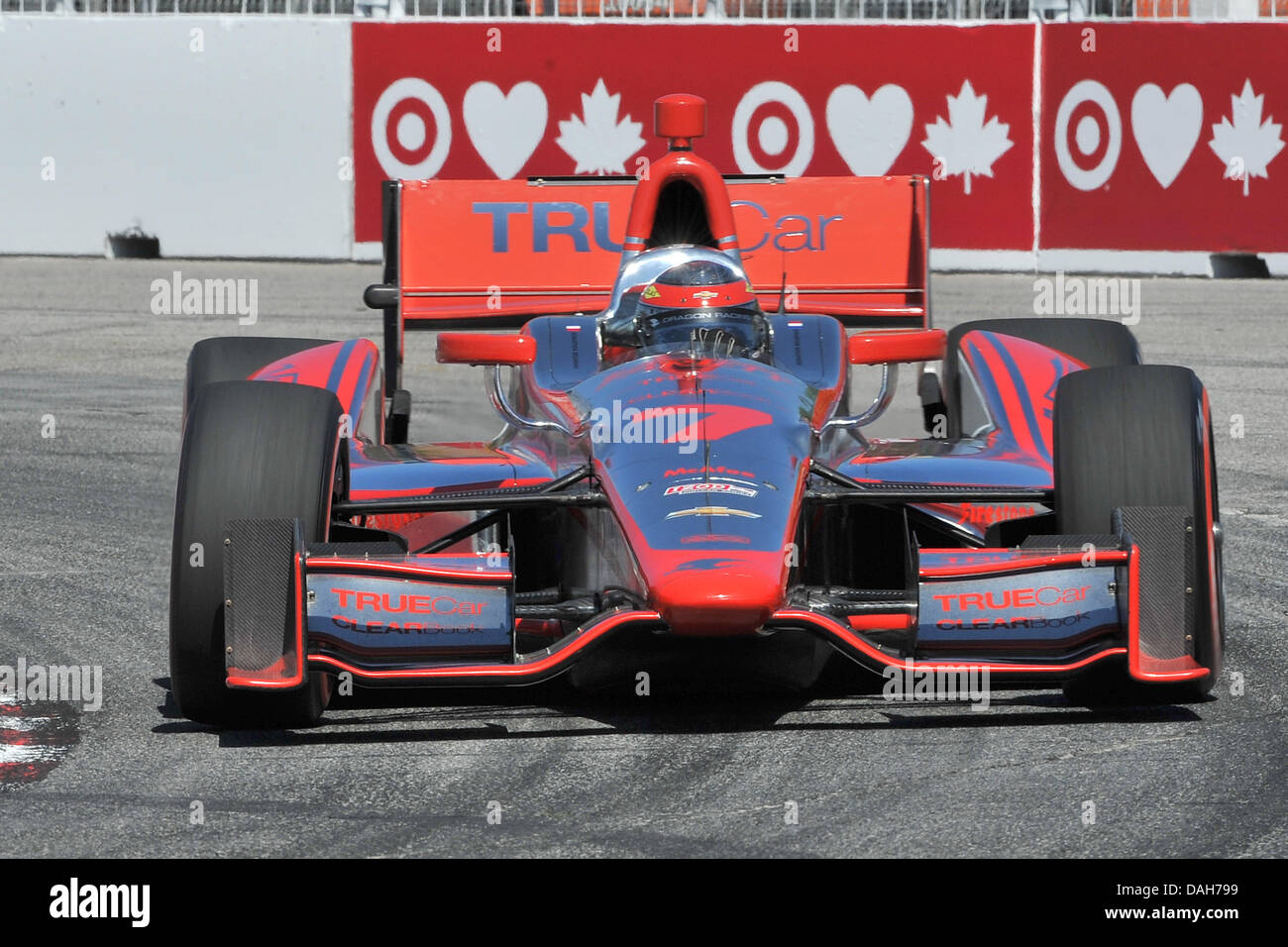 Toronto, Ontario, Canada. 13 Luglio, 2013. Toronto, Ontario, Canada, 13 luglio 2013. Sebastian Bourdais (7) in azione durante la Honda Indy Toronto a Exhibition Place, Toronto luglio 13th.Gerry Angus/CSM/Alamy Live News Foto Stock