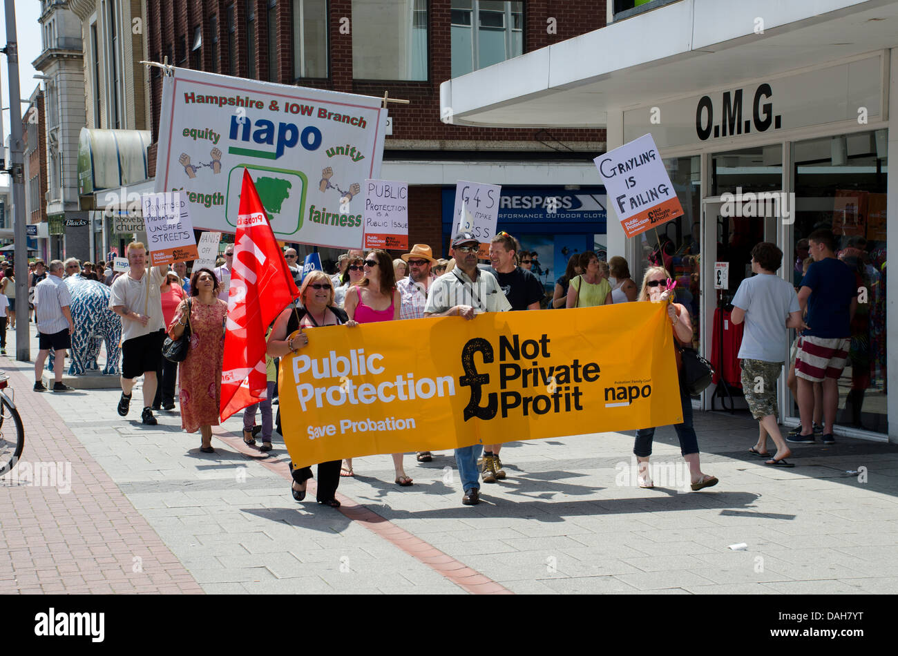 Napo street rally southampton National Probation Service Foto Stock