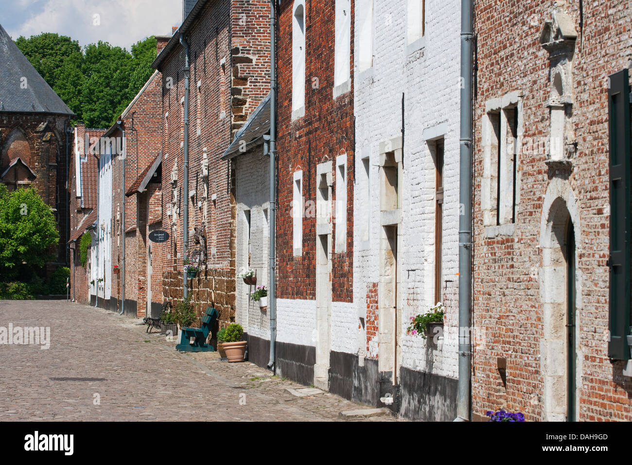 Streetview del béguinage in Diest Foto Stock