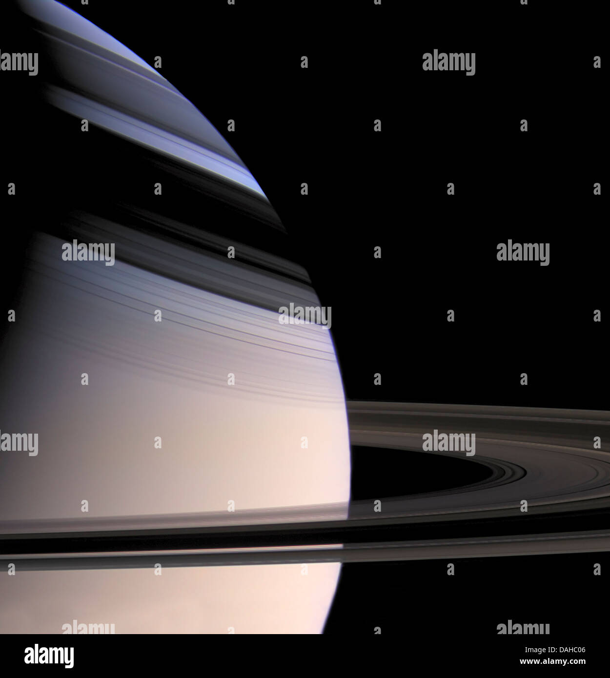 Gli anelli di Saturno fotografata dalla sonda Cassini. Ottimizzato e la versione avanzata di un originale immagine della NASA. Credit NASA Foto Stock