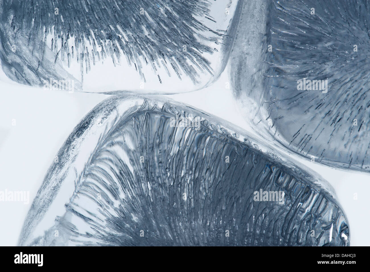 Cubetti di ghiaccio - acqua congelata Foto Stock