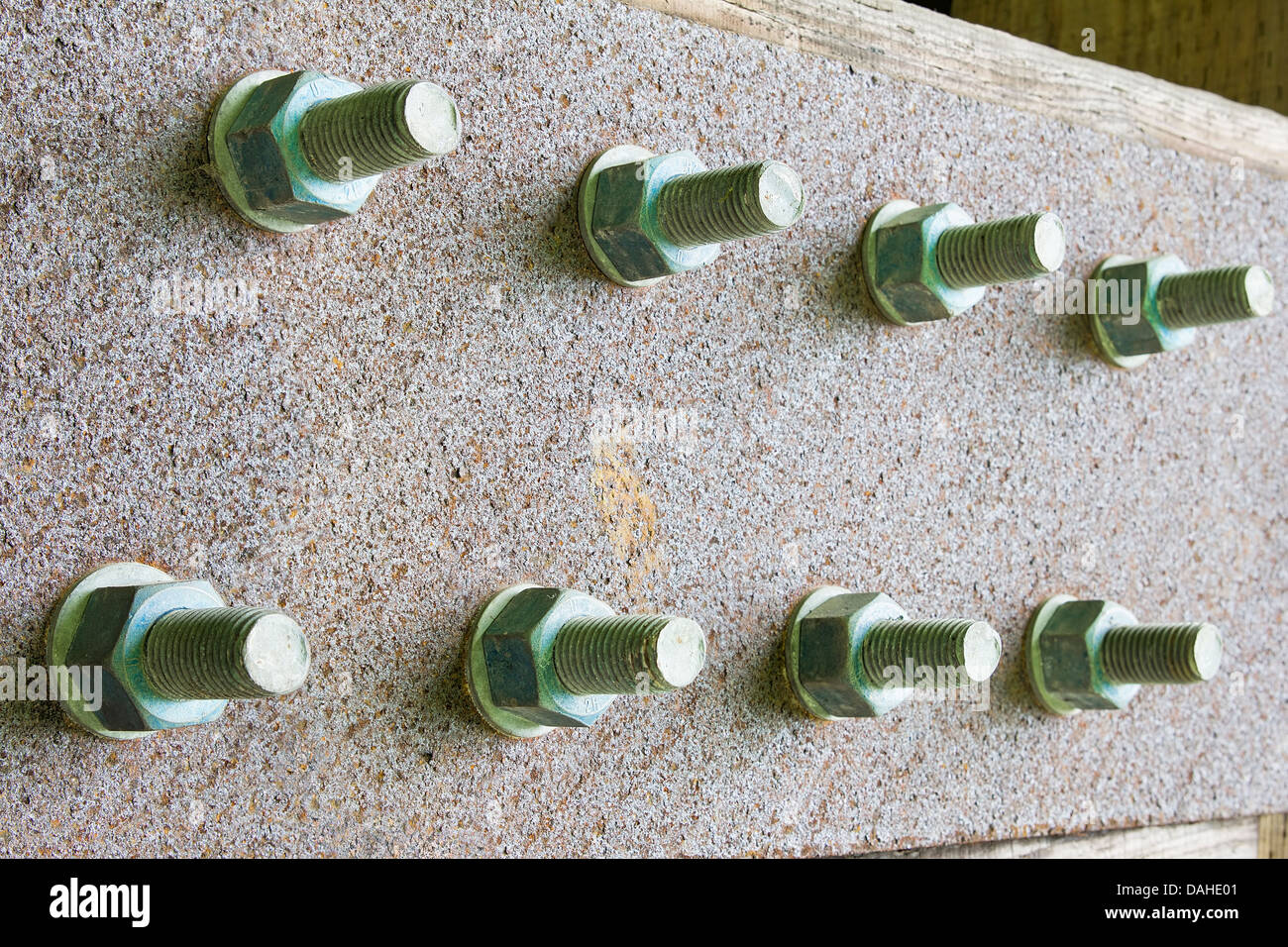 Dadi e bulloni su Ponte Vecchio Closeup Foto Stock