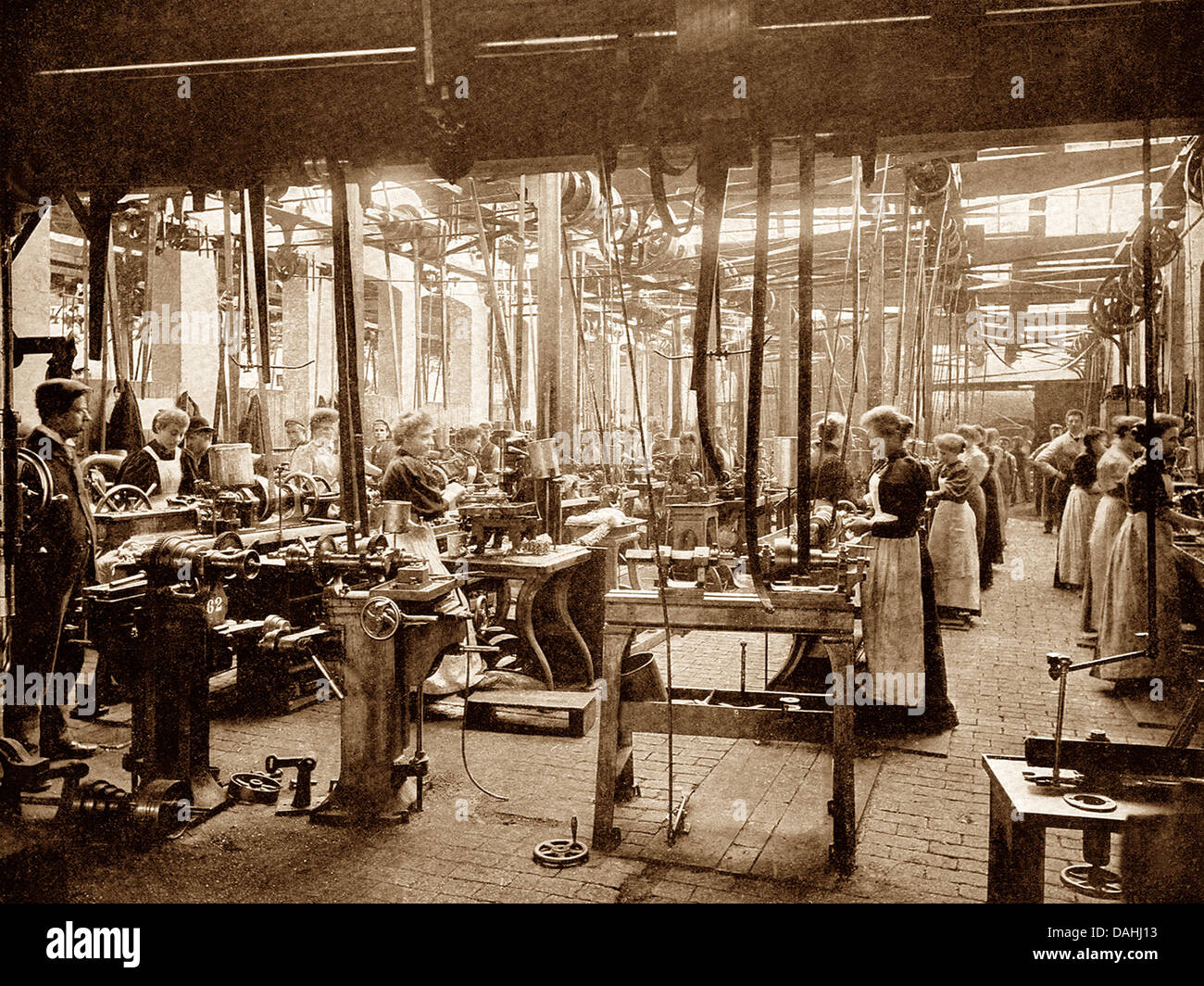 Coventry fabbrica di biciclette primi 1900s Foto Stock
