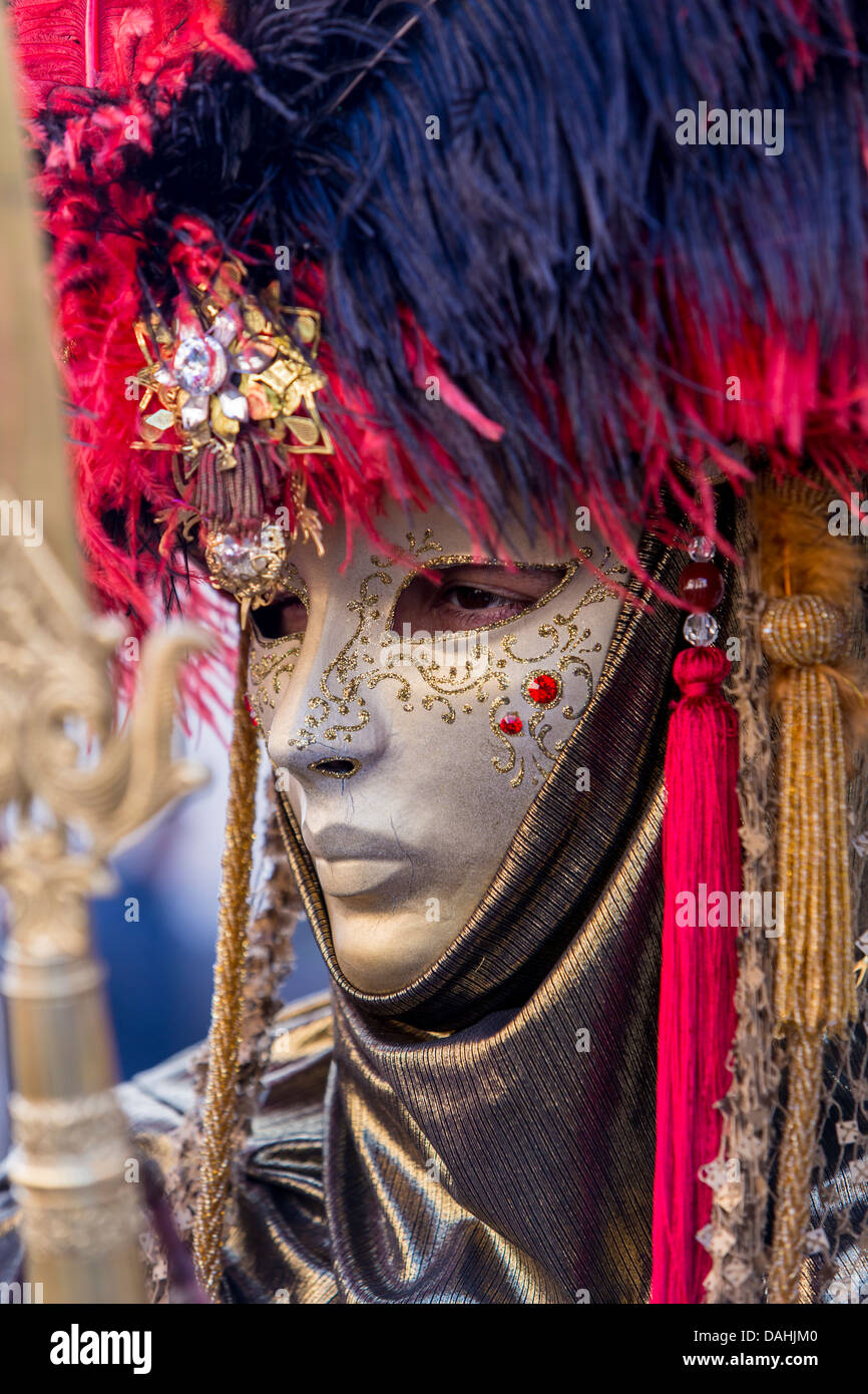 Veneziano tradizionale maschera di Carnevale Foto Stock