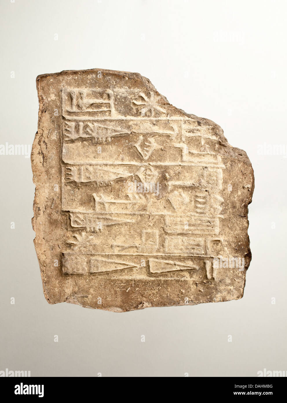 Inscritto mattone di Re Ur-Nammu LACMA M.80.196.66 (1 di 3) Foto Stock