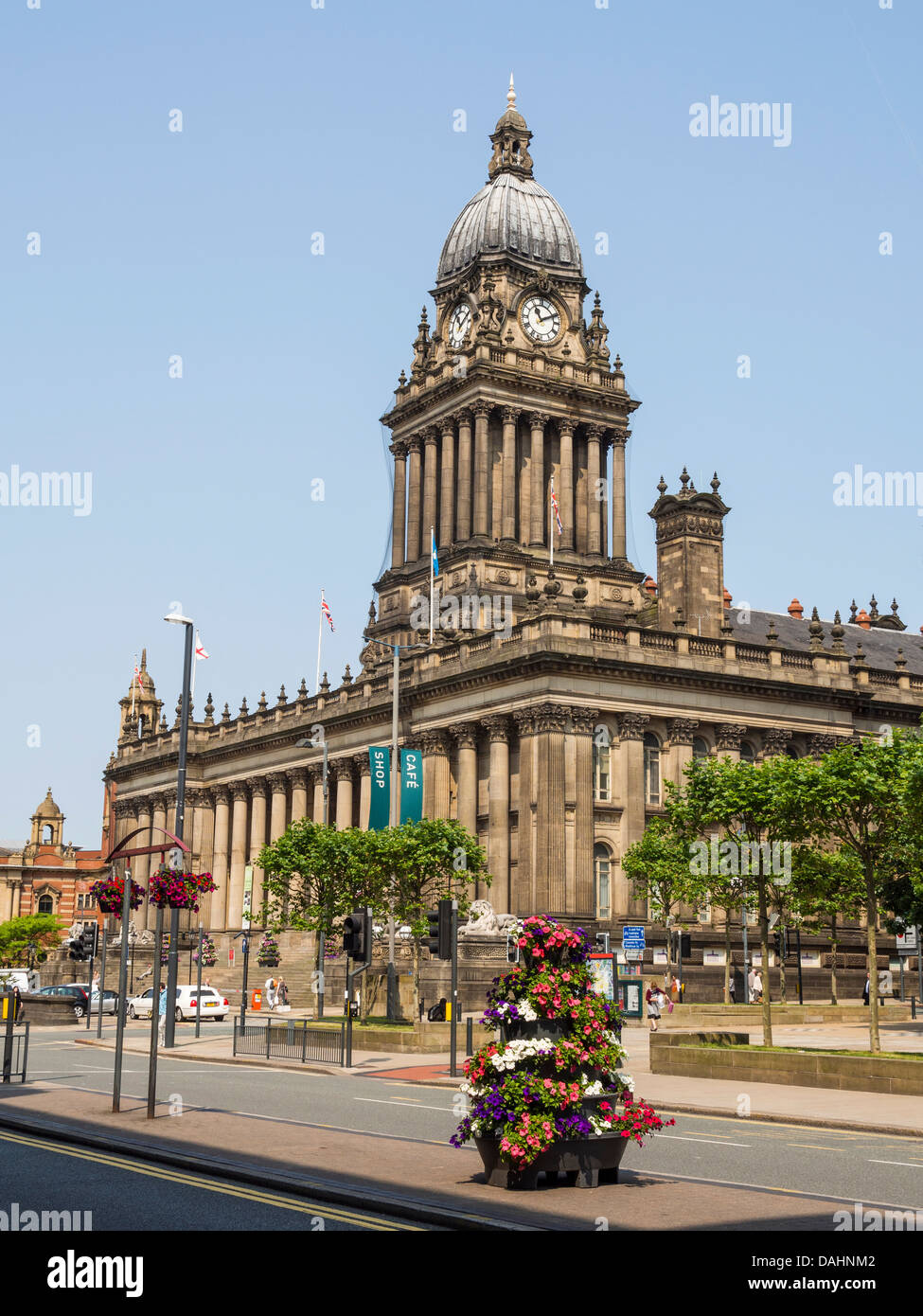 Municipio di Leeds Yorkshire Regno Unito Foto Stock