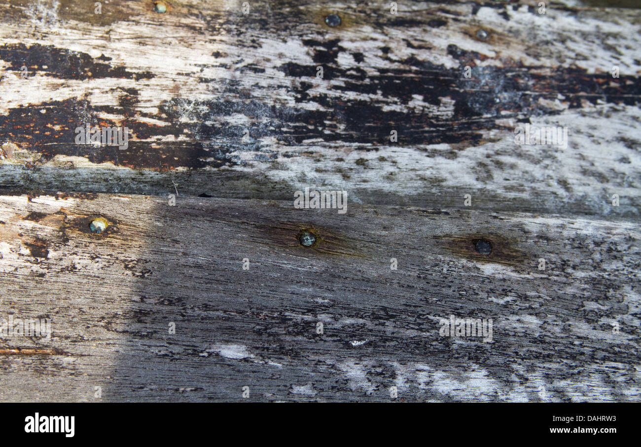 La barca di legno hull Foto Stock