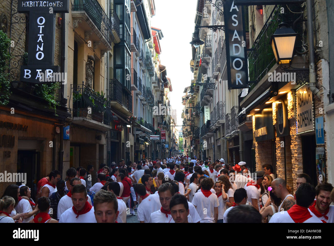 San Fermin festival, Pamplona, Spagna - Luglio 2013 Foto Stock