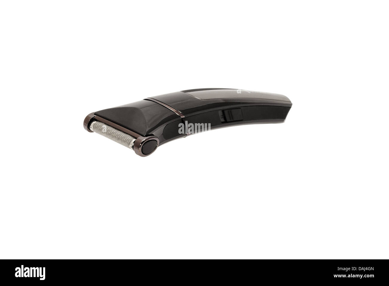 Rasoio elettrico, isolato, oggetti, elettricità, capelli umani, blade, attrezzature, bianco, utensile affilato, oggetti/attrezzature, nero, sh Foto Stock