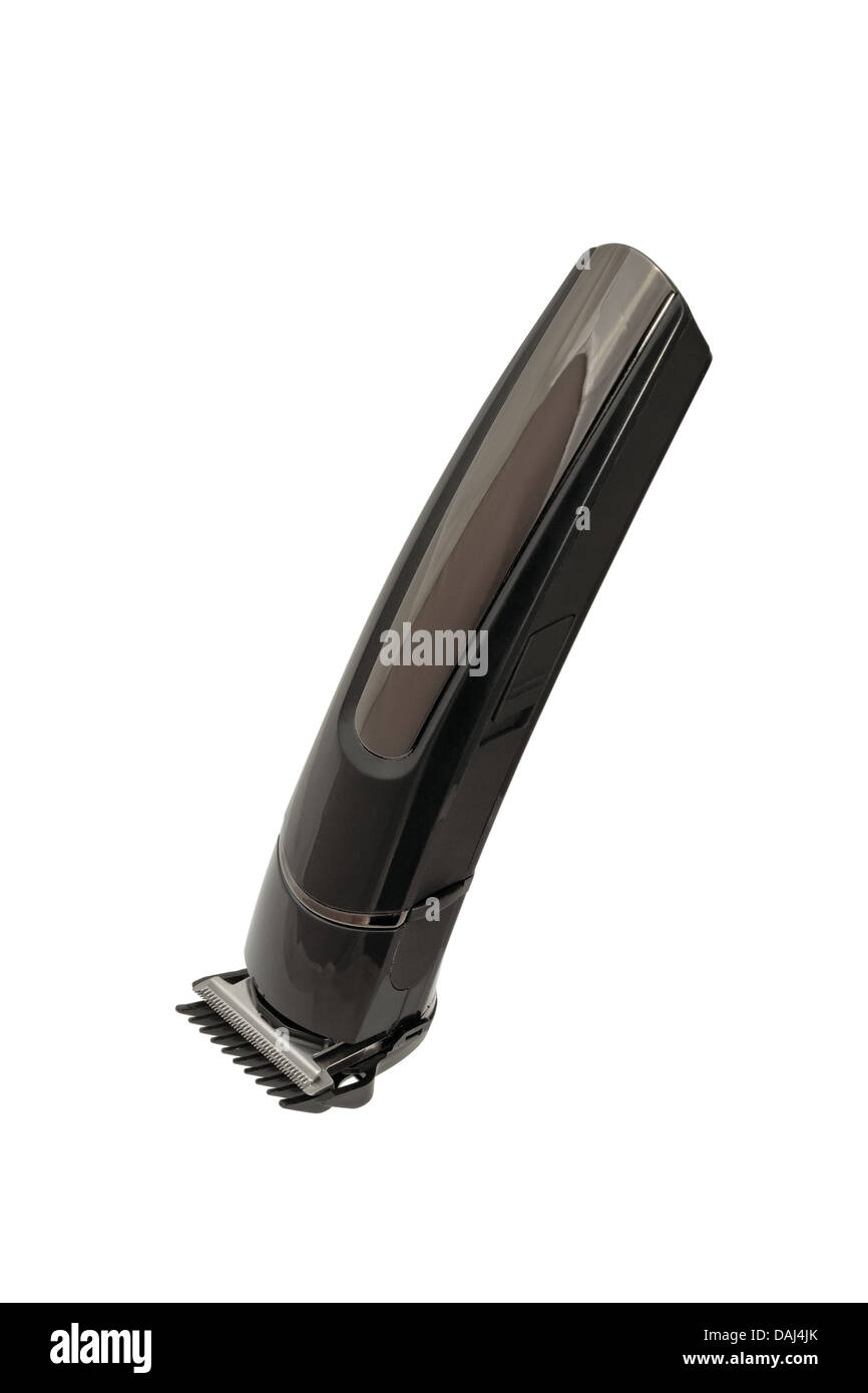 Rasoio elettrico, isolato, oggetti, elettricità, capelli umani, blade, attrezzature, bianco, utensile affilato, oggetti/attrezzature, nero, sh Foto Stock